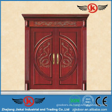 Jie Kai Puerta de madera sólida clásico alma de diseño sólida puerta de madera / primas de madera sólida precios de los muebles / madera sólida puerta de entrada